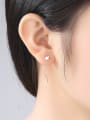 thumb Sterling silver fashion pentagonal hook earrings 1