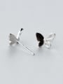 thumb Elegant Butterfly Shaped S925 Silver Stud Earrings 1