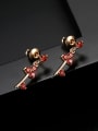 thumb Copper With 3A cubic zirconia Fashion Locket Drop Earrings 2