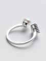 thumb All-match Open Design Triangle Shaped Artificial Pearl Ring 1