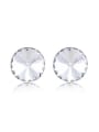 thumb 18K White Gold Austria Crystal Round Shaped stud Earring 3