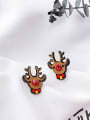 thumb Alloy With Gold Plated Trendy Santa Claus Snowman Stud Earrings 2