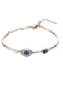 thumb Rose Gold Eye-shaped Crystal Bracelet 0