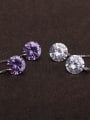 thumb 925 Sterling Silver Crystal threader earring 4