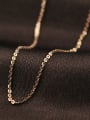 thumb Simple Rose Gold Plated Titanium Single Necklace 1