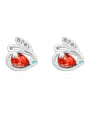 thumb Tiny Rabbit austrian Crystals Alloy Stud Earrings 1