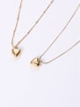thumb Titanium  With Gold Plated Simplistic Heart Necklaces 0