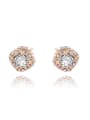 thumb Delicate Rounded Square Shaped AAA Zircon Earrings 0