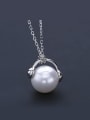 thumb S925 Silver Pearl Necklace 0