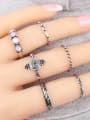 thumb Personalized Retro style Opal stones Christmas Alloy Ring Set 1