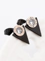 thumb Simple Style Titanium 18K Rose Gold Triangle Shaped clip on earring 1