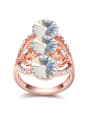 thumb Exaggerated Cubic austrian Crystals Alloy Rose Gold Plated Ring 3