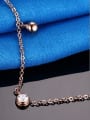 thumb All-match Rose Gold Plated Rhinestones Titanium Foot Jewelry 1