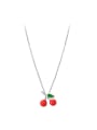 thumb Personalized Little Cherry Silver Necklace 0