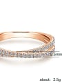 thumb Copper With Rose Gold Plated Simplistic  Cubic Zirconia Band Rings 2