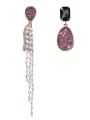 thumb Alloy With Imitation Gold Plated Vintage Water Drop  Asymmetric Tassels Earrings 2