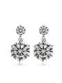 thumb Shining Double Zircons Temperaments Stud Earrings 0