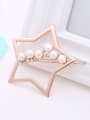 thumb Fashion Freshwater Pearls Hollow Star Alloy Hairpin 2