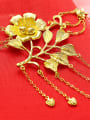 thumb Copper Alloy Gold Plated Classical Flower Necklace 1