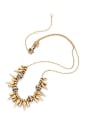 thumb Fashion Rivets-Shaped Zircon Western Style Alloy Necklace 2