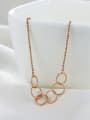 thumb Personality Rose Gold Round Shaped Pendants Necklace 1