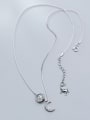 thumb 925 Sterling Silver With Platinum Plated Personality Moon Necklaces 3