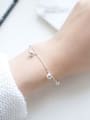 thumb Simple Little Smooth Beads Silver Women Bracelet 1