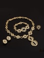 thumb Alloy Imitation-gold Plated Fashion Hollow Four Pieces Jewelry Set 1