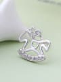 thumb Micro Pave Zircon Creative Horse Stud Earrings 1