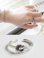 thumb 925 Sterling Silver With Antique Silver Plated Vintage knot Free Size Rings 2