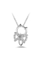 thumb Fashion Cartoon Kitten Shiny Cubic Zirconias Copper Necklace 1