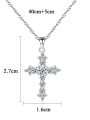 thumb 925 Sterling Silver With Cubic Zirconia Personality Cross Necklaces 4