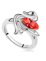 thumb Fashion Marquise austrian Crystal Little Swan Alloy Ring 4