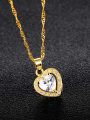 thumb Copper With 18k Gold Plated Classic Heart Wedding Necklaces 2
