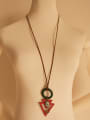 thumb Vintage Style Wooden Triangle Shaped Necklace 2