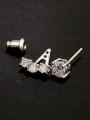 thumb Post-hanging High-quality Eight Heart Eight Arrows Zircon With 925 silver Needle Anti-allergy Cluster earring 2
