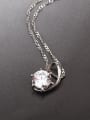 thumb 18K White Gold 925 Sterling Silver Zircon Necklace 2