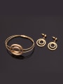 thumb 2018 Alloy Imitation-gold Plated Fashion Circles Three Pieces Jewelry Set 1