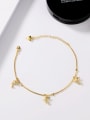 thumb Simple Zircon-studded Tiny Dolphins Anklet 2