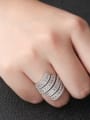 thumb Copper With Cubic Zirconia Fashion Geometric Rings 1