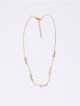 thumb Titanium With Gold Plated Simplistic Monogrammed Necklaces 1
