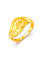 thumb Korean Style Hollow Geometric Shaped 24K Gold Plated Ring 0