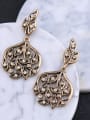 thumb Retro Style Fashionable Hollow Rhinestones Drop Earrings 2