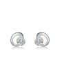 thumb Exquisite Letter C Shaped Stud Earrings 0