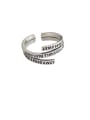 thumb 925 Sterling Silver With Platinum Plated Vintage Monogrammed Multi-layer Free size Rings 0