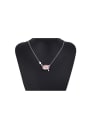 thumb Copper Alloy White Gold Plated Fashion Egg-shaped Crystal Necklace 1