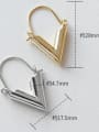 thumb Pure silver temperament minimalist geometric V Earrings 4