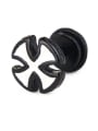 thumb Stainless Steel With Black Gun Plated Simplistic Cross Stud Earrings 2