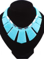 thumb Personalized Exaggerated Geometrical Resin Suede Necklace 0
