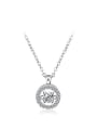 thumb Simple Cubic Zircon Round Necklace 0